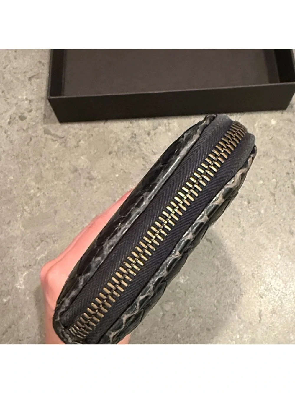 Bottega Veneta Black Intrecciato Leather Pouch